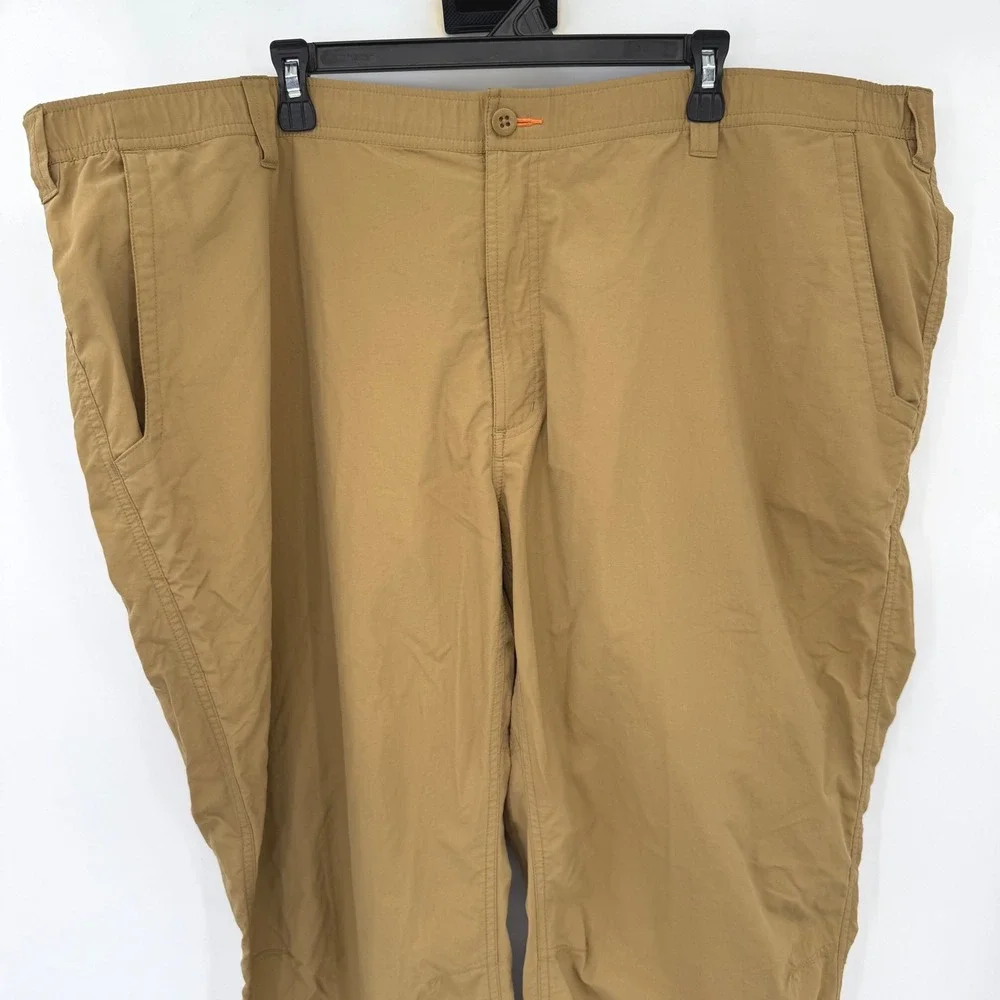 Orvis Pants Mens XXXL 30 Tan Outdoor Hiking Nylon Performance Straight Leg